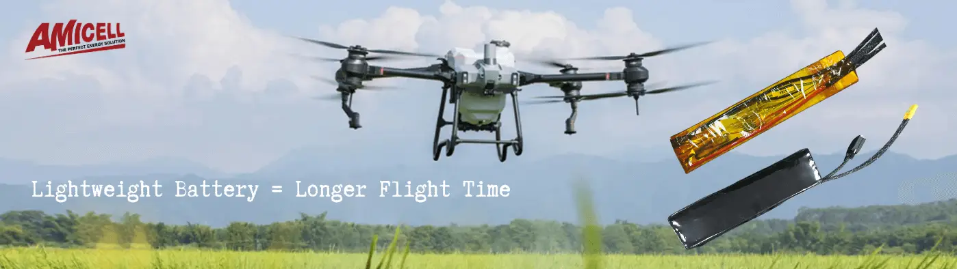 Lightweight polymer lithium-ion battery for Drone or UAV 1 - Amicell תמונה פנימית בלוג 14