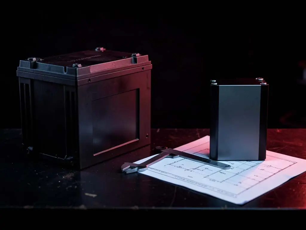 Oversized battery pack next to a compact optimized battery pack - avoiding over-design